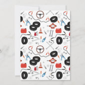 車の整備士車のツール サンキューカード (裏面)