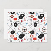 車の整備士車のツール シーズンポストカード (正面/裏面)