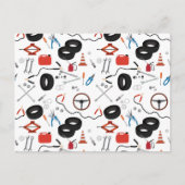 車の整備士車のツール シーズンポストカード (正面)