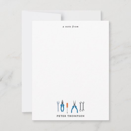 車の整備士車のツール ノートカード (正面)