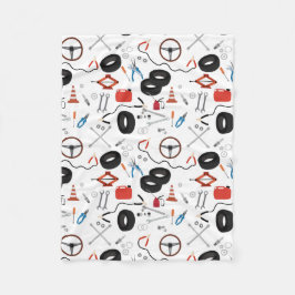 車の整備士車のツール フリースブランケット