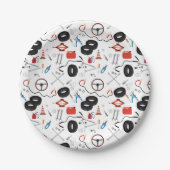 車の整備士車のツール ペーパープレート (正面)