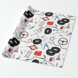 車の整備士車のツール ラッピングペーパー