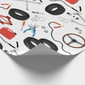 車の整備士車のツール ラッピングペーパー (角)