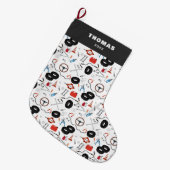 車の整備士車のツール ラージクリスマスストッキング (正面 (吊り時))
