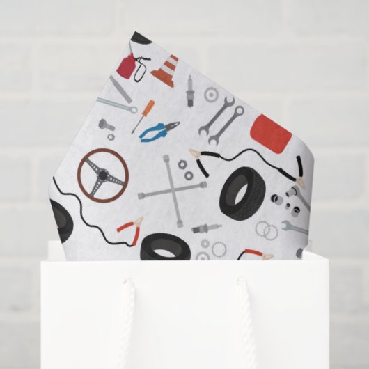 車の整備士車のツール 薄葉紙 (ギフトバッグ)