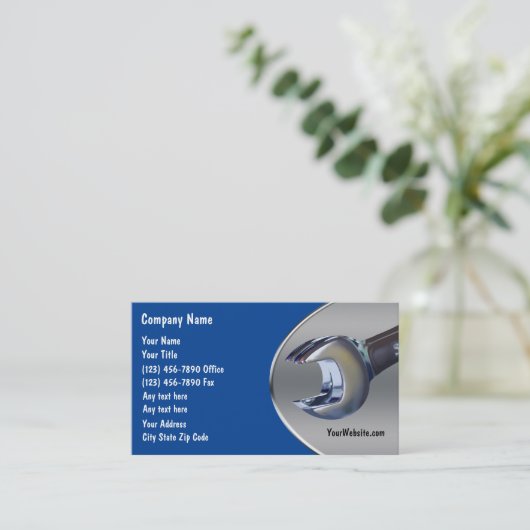 車の整備士車 名刺 (スタンド正面)