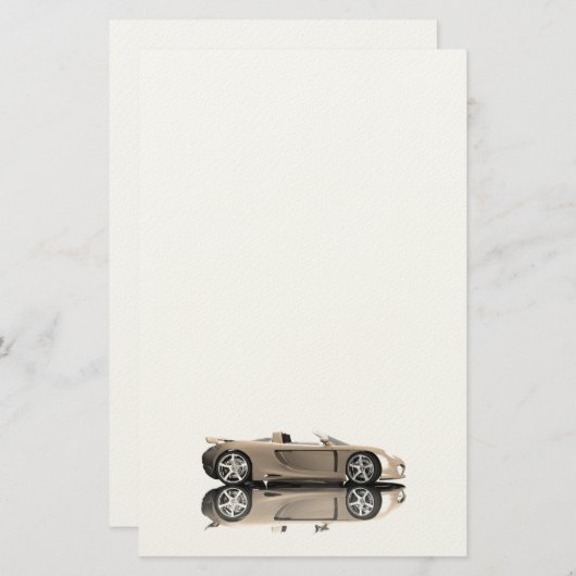 車の文房具 便箋 (正面/裏面)