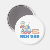 車の新しいパパそれは男の子だ マグネット (正面/裏面)