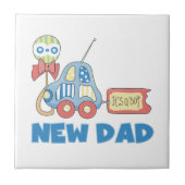 車の新しいパパそれは男の子の贈り物 タイル (正面)