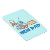 車の新しいパパそれは男の子の贈り物 マグネット (右側)