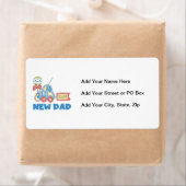 車の新しいパパそれは男の子の贈り物 ラベル (インサイチュ)