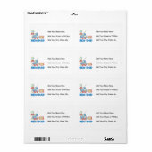 車の新しいパパそれは男の子の贈り物 ラベル (フルシート)