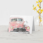 車の旧式なすべての行事の挨拶状 カード (黄色い花)