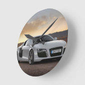 車の時計 ラウンド壁時計 (傾斜)