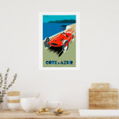 車の未編集ヴィンテージ写真の古い美的写真 ポスター (キッチン)