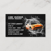 車の水しぶきモダン音 名刺 (裏面)