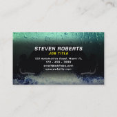 車の水の泡とドロップで洗車カバー 名刺 (裏面)