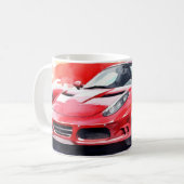 車の水色 コーヒーマグカップ (正面左)