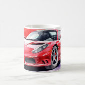 車の水色 コーヒーマグカップ (中央)