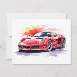 車の水色 ノートカード