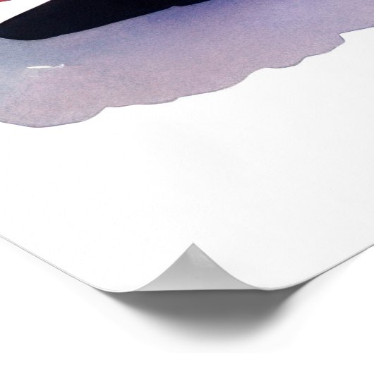 車の水色 ポスター (角)