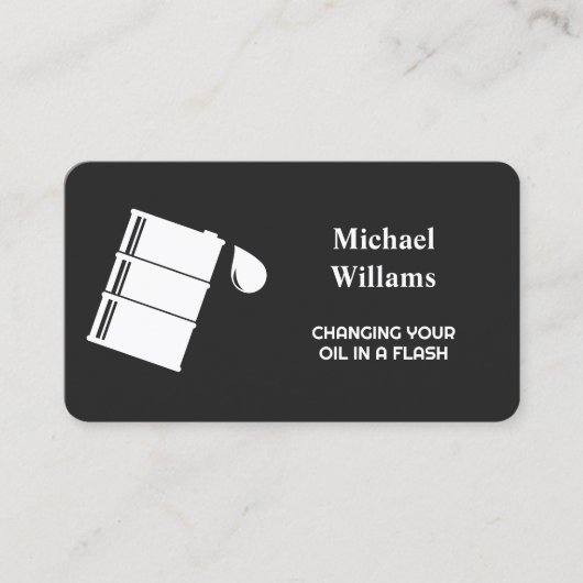 車の油変更 名刺 (正面)