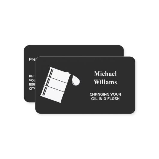 車の油変更 名刺 (正面/裏面インサイチュ)