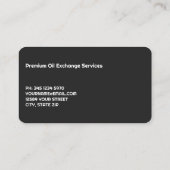 車の油変更 名刺 (裏面)