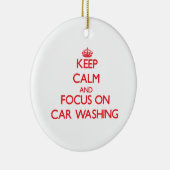 車の洗浄の平静そして焦点を保って下さい セラミックオーナメント (右)