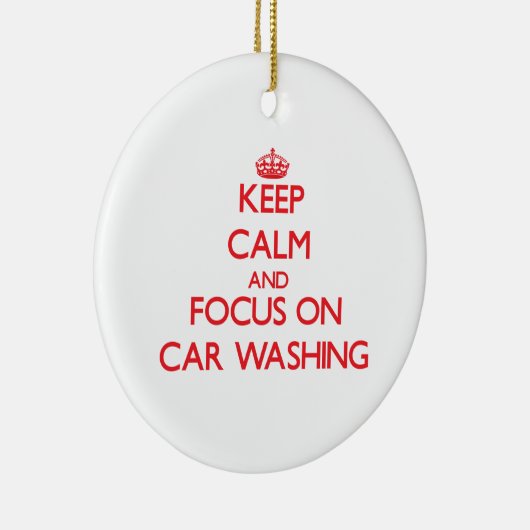 車の洗浄の平静そして焦点を保って下さい セラミックオーナメント (右)