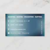 車の洗車はっきりした 名刺 (裏面)