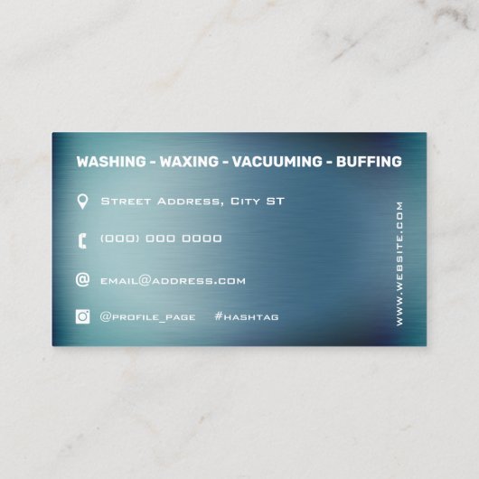車の洗車はっきりした 名刺 (裏面)
