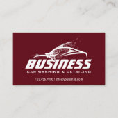 車の洗車自動詳細赤ロイヤリティ ロイヤリティカード (正面)