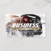 車の洗車自動詳細金ゴールドラベル 名刺 (正面)