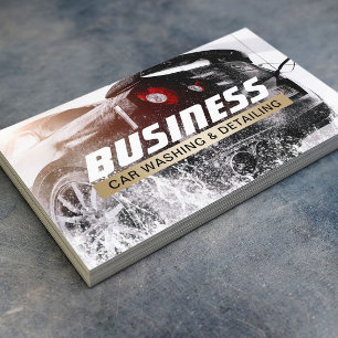 車の洗車自動詳細金ゴールドラベル 名刺