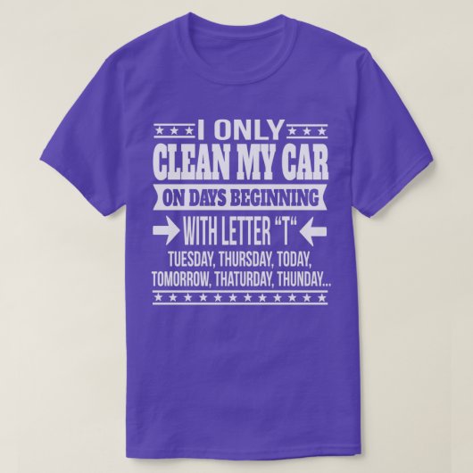 車の清掃おもしろい明細書の贈り物 Tシャツ (デザイン正面)
