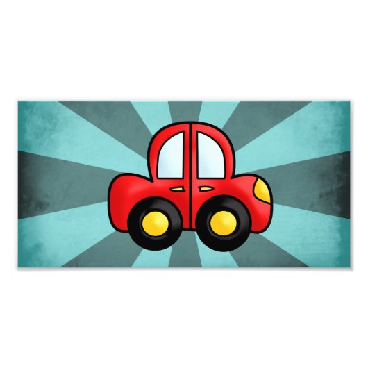 車の漫画 フォトプリント            (正面)