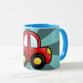 車の漫画 マグカップ (正面右)