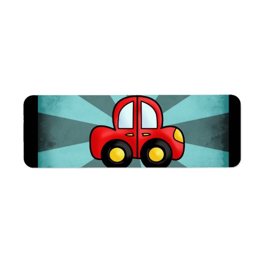 車の漫画 ラベル (正面)