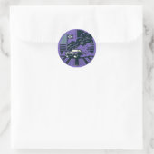 車の煙 ラウンドシール (バッグ)