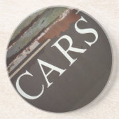 車の牽引トラックヴィンテージ車のサイン コースター (正面)