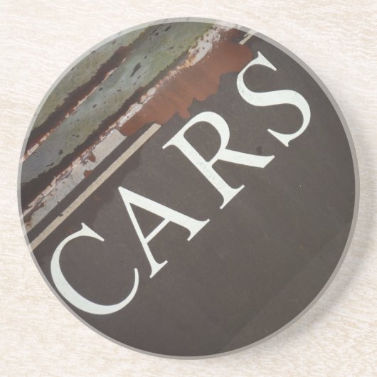 車の牽引トラックヴィンテージ車のサイン コースター (正面)