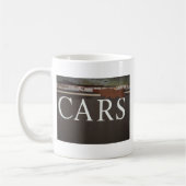 車の牽引トラックヴィンテージ車のサイン コーヒーマグカップ (左)
