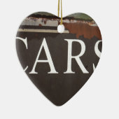 車の牽引トラックヴィンテージ車のサイン セラミックオーナメント (右)