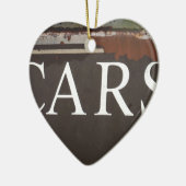 車の牽引トラックヴィンテージ車のサイン セラミックオーナメント (左)