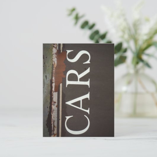 車の牽引トラックヴィンテージ車のサイン ポストカード (スタンド正面)