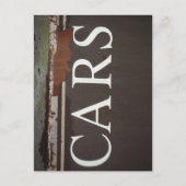 車の牽引トラックヴィンテージ車のサイン ポストカード (正面)