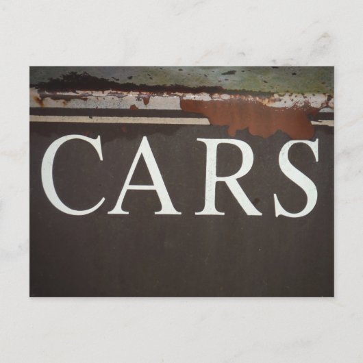 車の牽引トラックヴィンテージ車のサイン ポストカード (正面)
