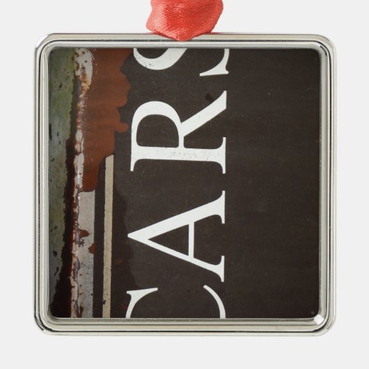 車の牽引トラックヴィンテージ車のサイン メタルオーナメント (正面)